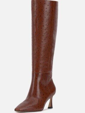 Vince Camuto Medium Leather Knee Boot Sutton-Whiskey-11M-NEW-A656142